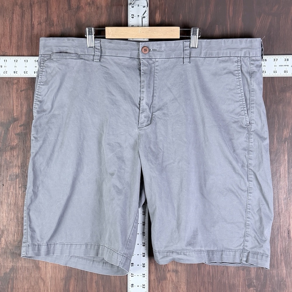 Tommy Bahama Boracay Cotton Blend Stretch Flat Front Shorts Gray Grey Mens 42